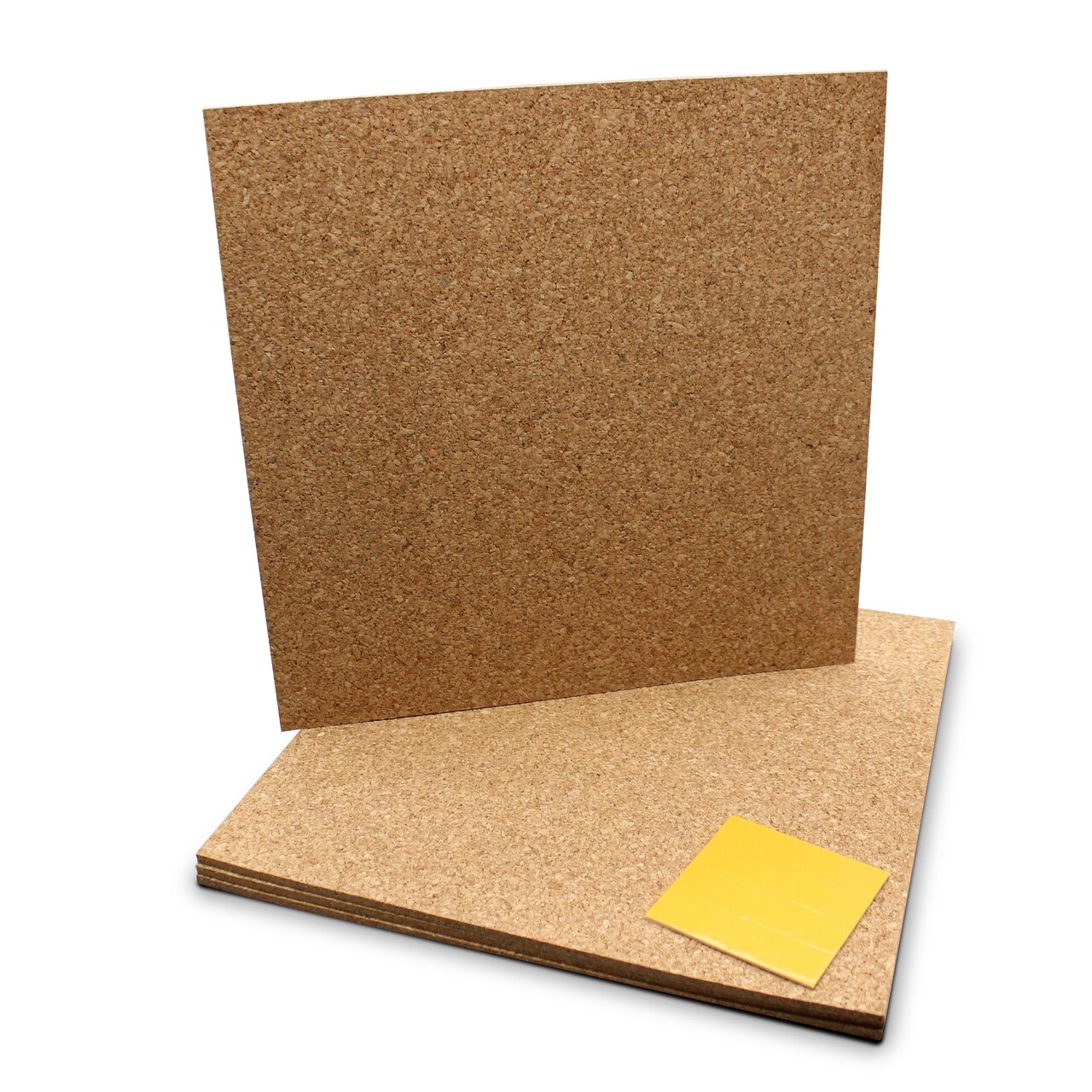 Flipside Products 12" x 12" Cork Squares, Wall Tiles, Square Pinning Cork Board, Bulletin Board Mini Wall Board - 16 Pack